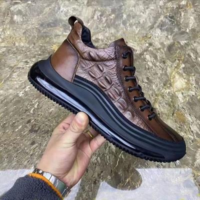 Breathable Alligator Style Casual Leather Shoes In the New Autumn Sneakers, Simple Men's Shoes