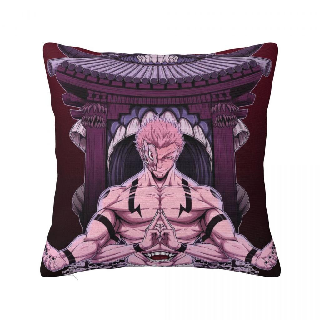 Pillow Case Ryomen Sukuna Jujutsu Kaisen Polyester Pillow Cover Kawaii Cushion Cover Pattern Pillowcases For Home Decorative