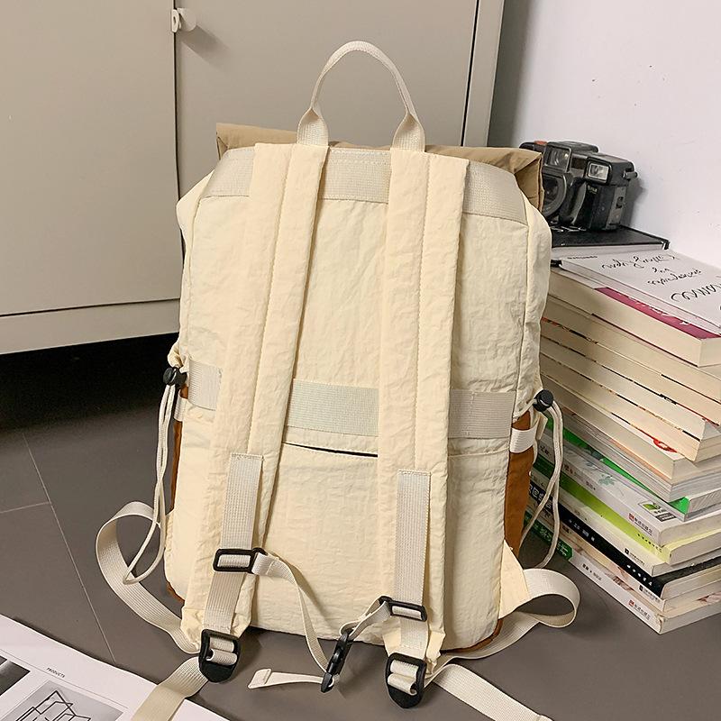 Schoolbag Mori Ins New High-value Fresh and Sweet Contrasting Color Splicing Backpack Couple Lightweight Large-capacity Backpack