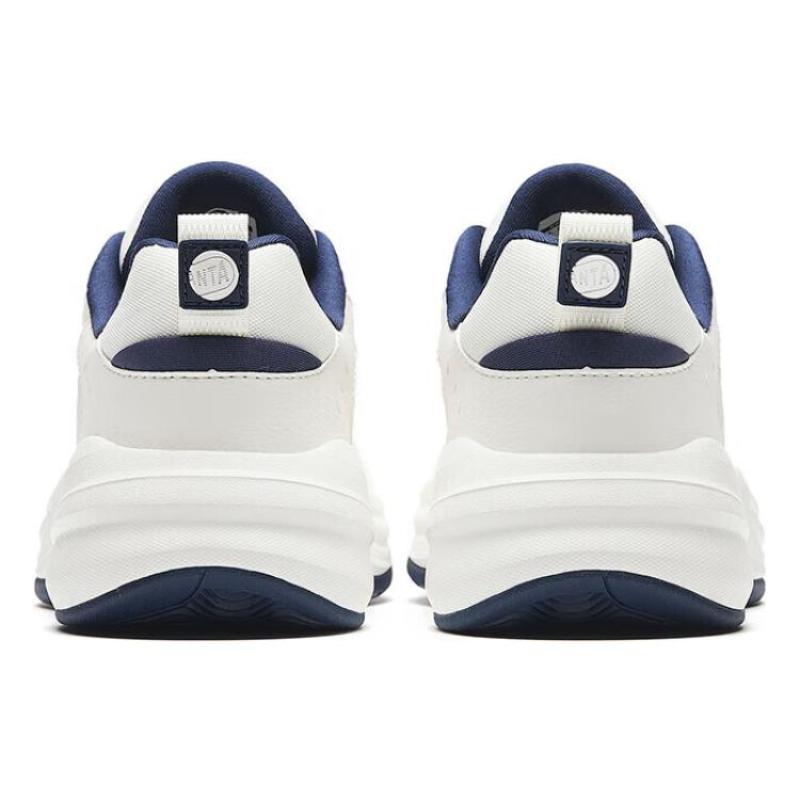 Anta ACE Textile, Synthetic Leather Vintage Abrasion Resistant Low top Chunky Sneakers Women's White Blue Sneakers 922338802-1