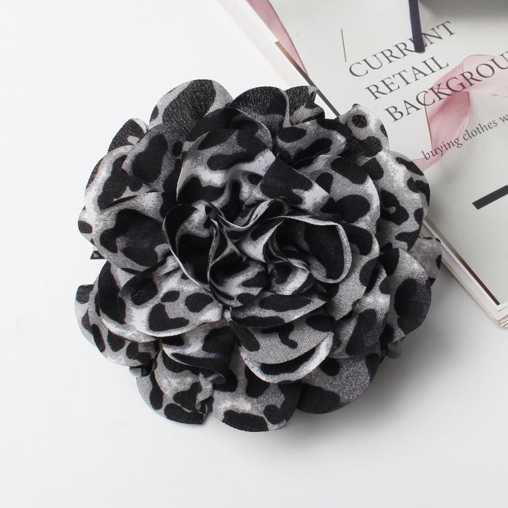 Tkaninowe Kwiatowe Spinki do Włosów dla Kobiet Dziewcząt Lampartowe spinki do włosów Spinka do Włosów Plastykowe spinki do włosów Akcesoria do Włosów