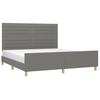 Vidaxl Bed Frame Without Mattress, Dark Gray, 160X200 Cm, Upholstered