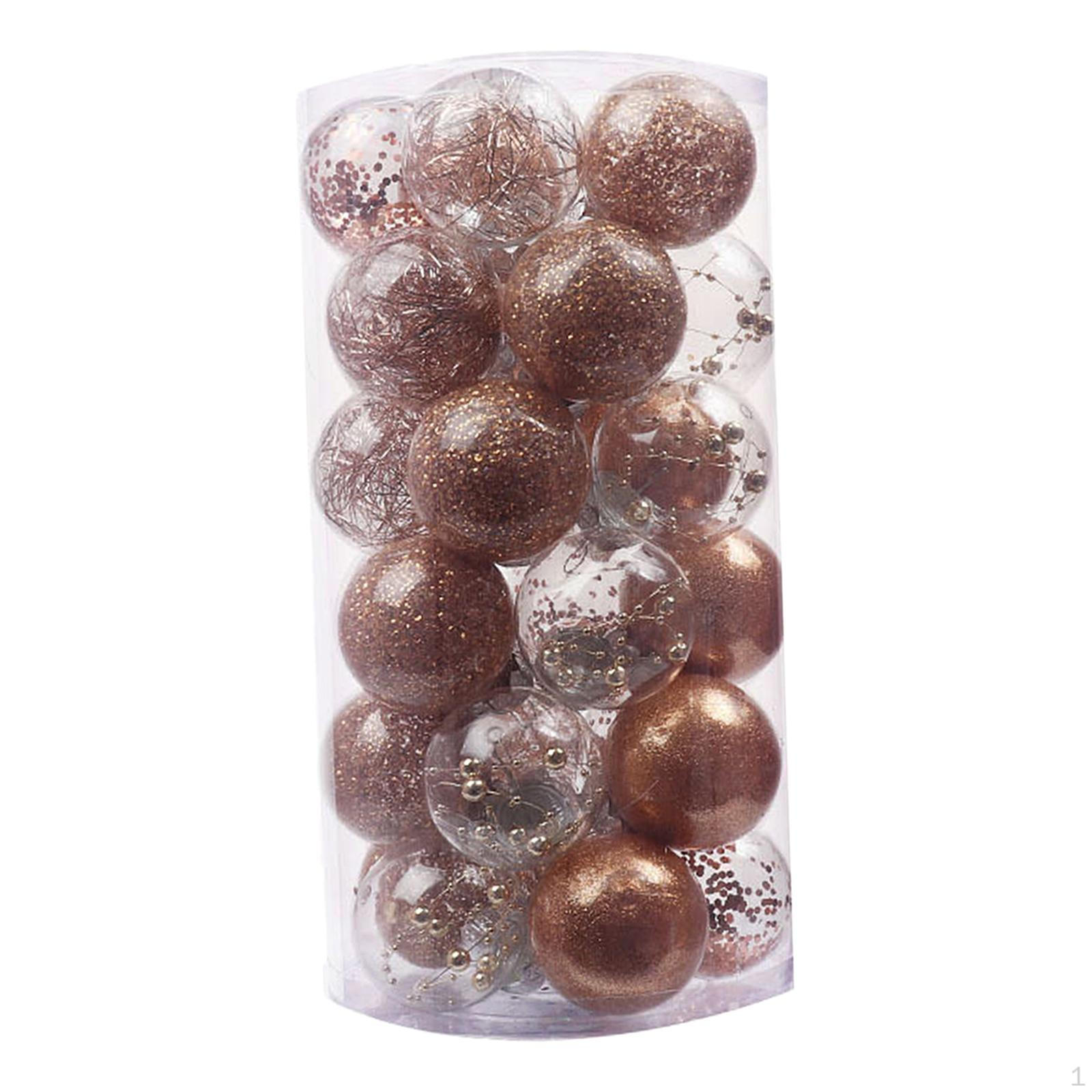 

30 шт. Рождественские шары, украшения, небьющиеся, фестивальные безделушки, рождественская елка Brown