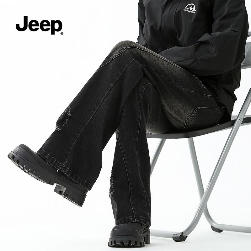 JEEP Men's American Retro Loose Straight Leg Jeans