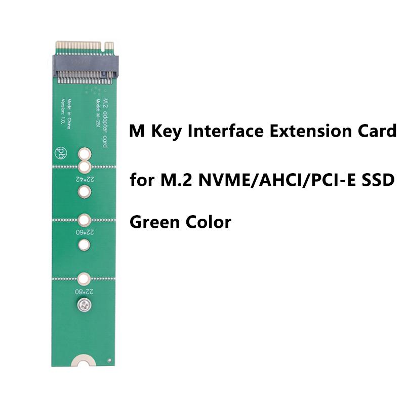 M.2 NGFF NVME AHCI PCIE Interface Riser Card Male to Female M2 SSD Interface Test Protection Card B+M/M key Slot Extension Board