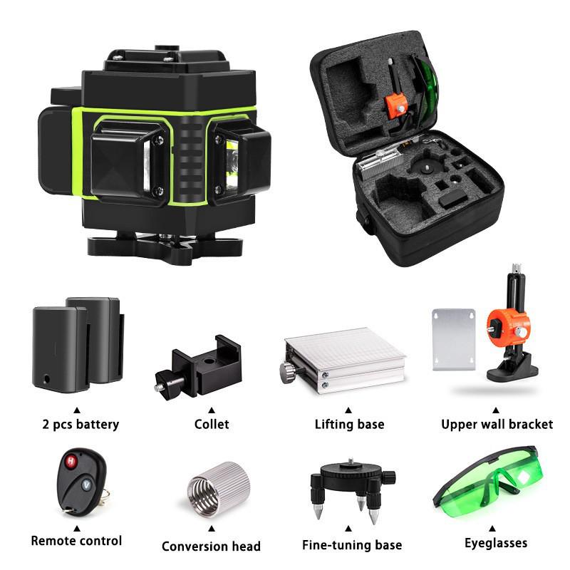 Infrared 16-Line High Precision Green Light Level for Wall & Floor Mounting