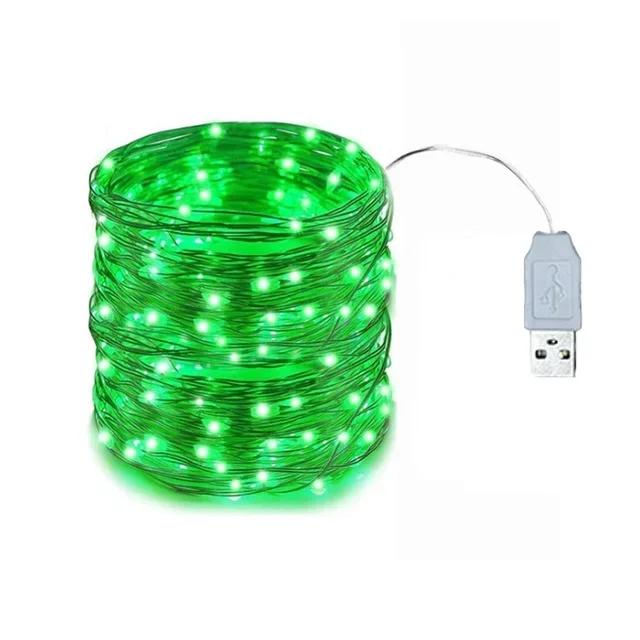 Copper Wire USB LED String Lights Garland Fairy String Light for Holiday Christmas Wedding Party Garden Patio Lights Decoration