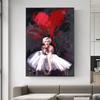Filmstar-Kunst, Mädchenporträt, Ölgemälde auf Leinwand, Wandkunst, Poster und Druck für abstrakte Mädchenzimmerdekoration, Wanddekoration