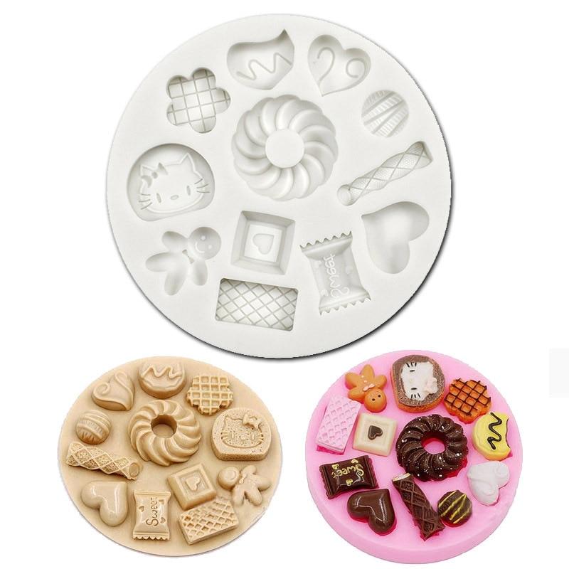 1PC Ciambelle Pan di Zenzero Caramelle Stampi in Silicone Decorazione per Torte Zucchero Arte Cioccolato Attrezzi per Cottura Forniture da Cucina