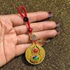Lucky Gold Gourd & Cat Keychain Pendant Gift for Men and Women