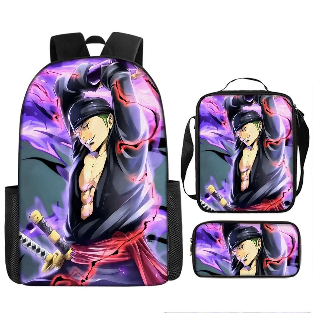 ONE PIECE Schoolbag Luffy Large-capacity Junior High School Students, Primary School Students, Grades 3 To 6, Junior High School Boys Backpack Set