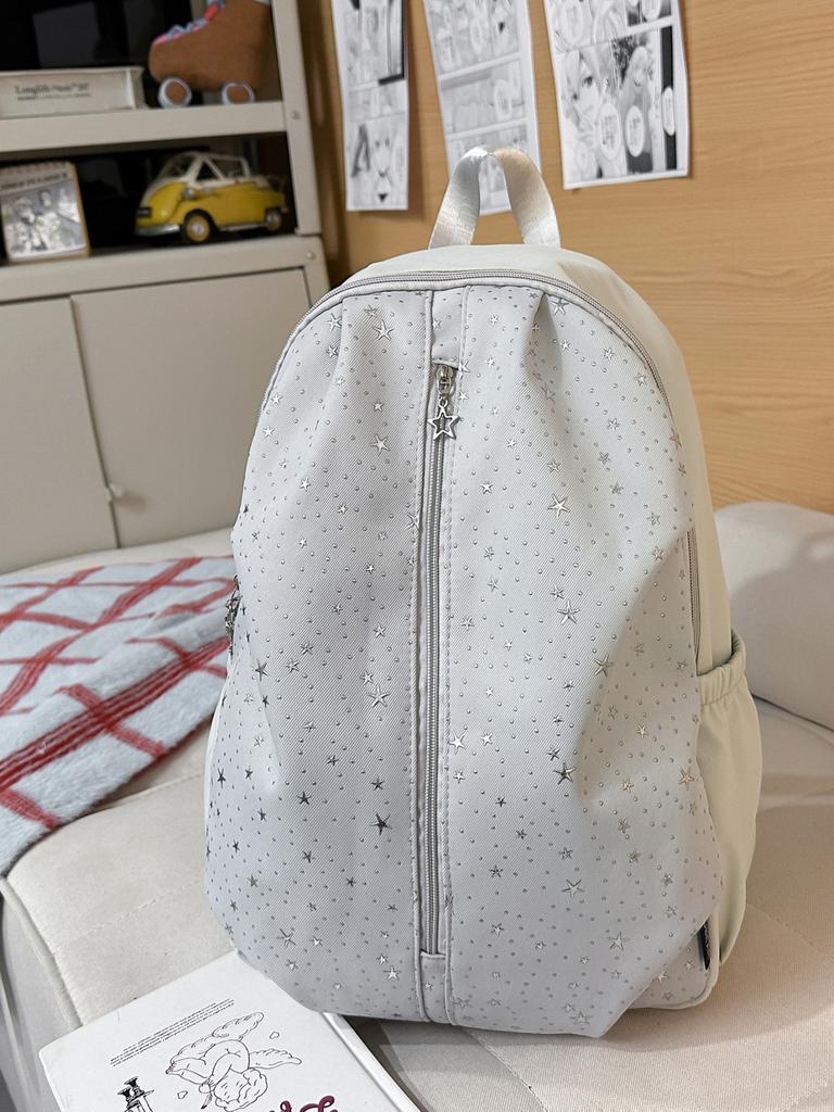 Starry Girl School Backpack With Nylon Material For Travel And Casual Use