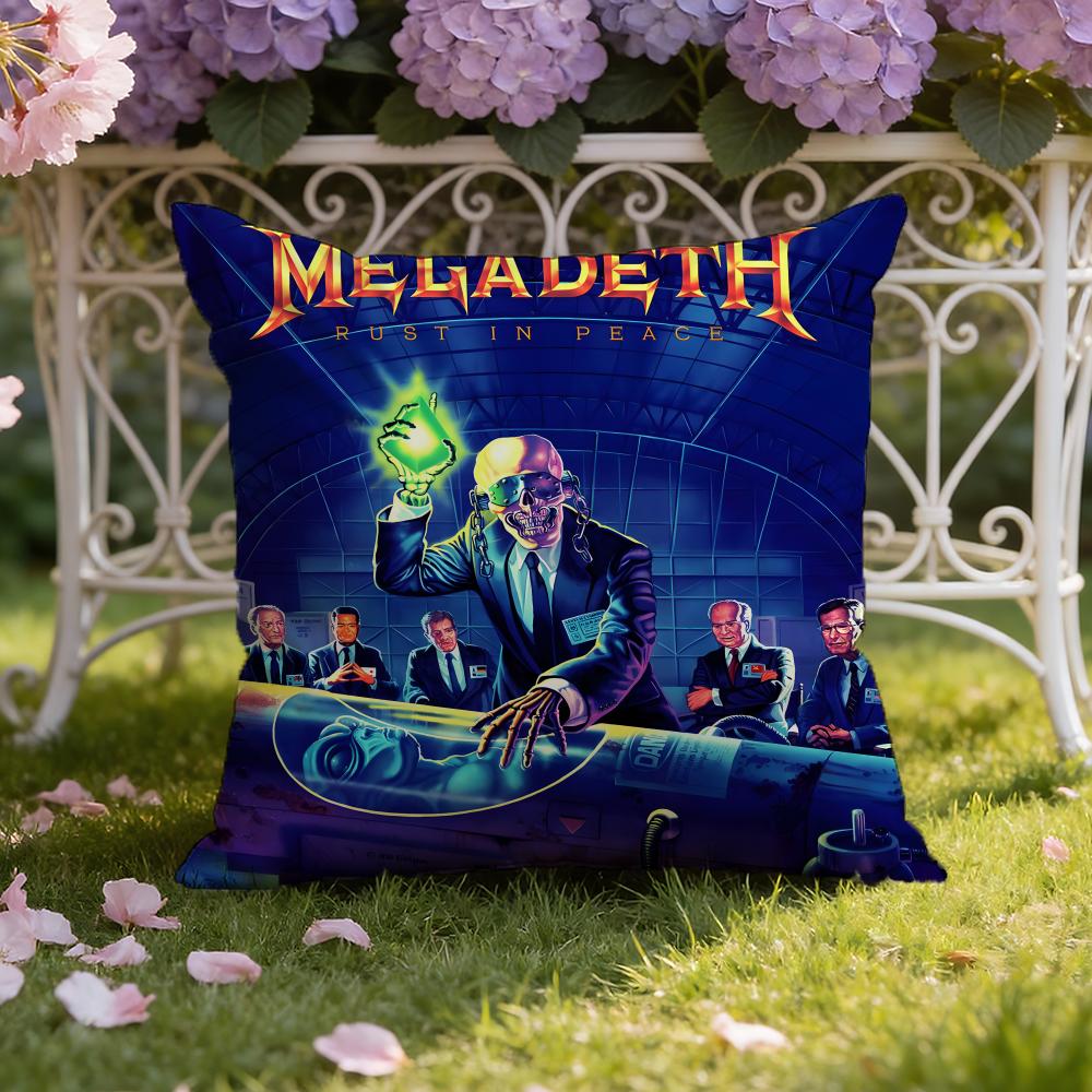 Band M-Megadeths Cushion Cover Home & Car Dual-Scene Pillow Cover: Reversible for Premium Comfort