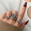 Mode persoonlijkheid overdreven Medusa slang ring retro punk stijl nachtclub open ring
