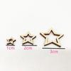 100pcs DIY Handicraft Decoration Wedding Decor Wooden Star Mixed Cutout Discs for Arts Scrapbooking Ornament Crafts