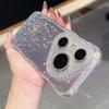 KEYSION Gradient Transparent Glitter Jewelle Phone Case for Huawei Pura 70 80 Pro 70 Ultra Lens Protector Shockproof Back Cover