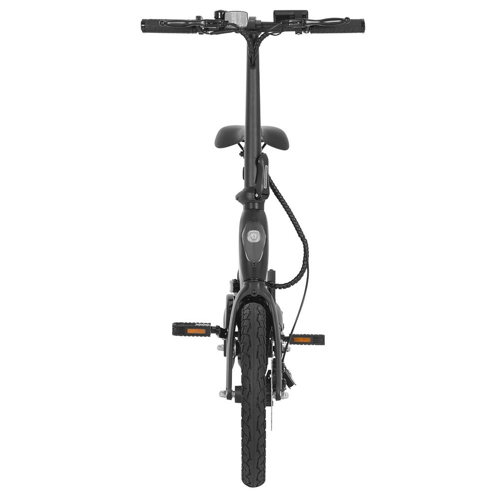 DYU A16 Elektrofahrrad, 250W Motor, 36V 10Ah Akku, 16-Zoll Reifen, 25km/h Höchstgeschwindigkeit, 55km Reichweite, Doppelscheibenbremsen - Schwarz