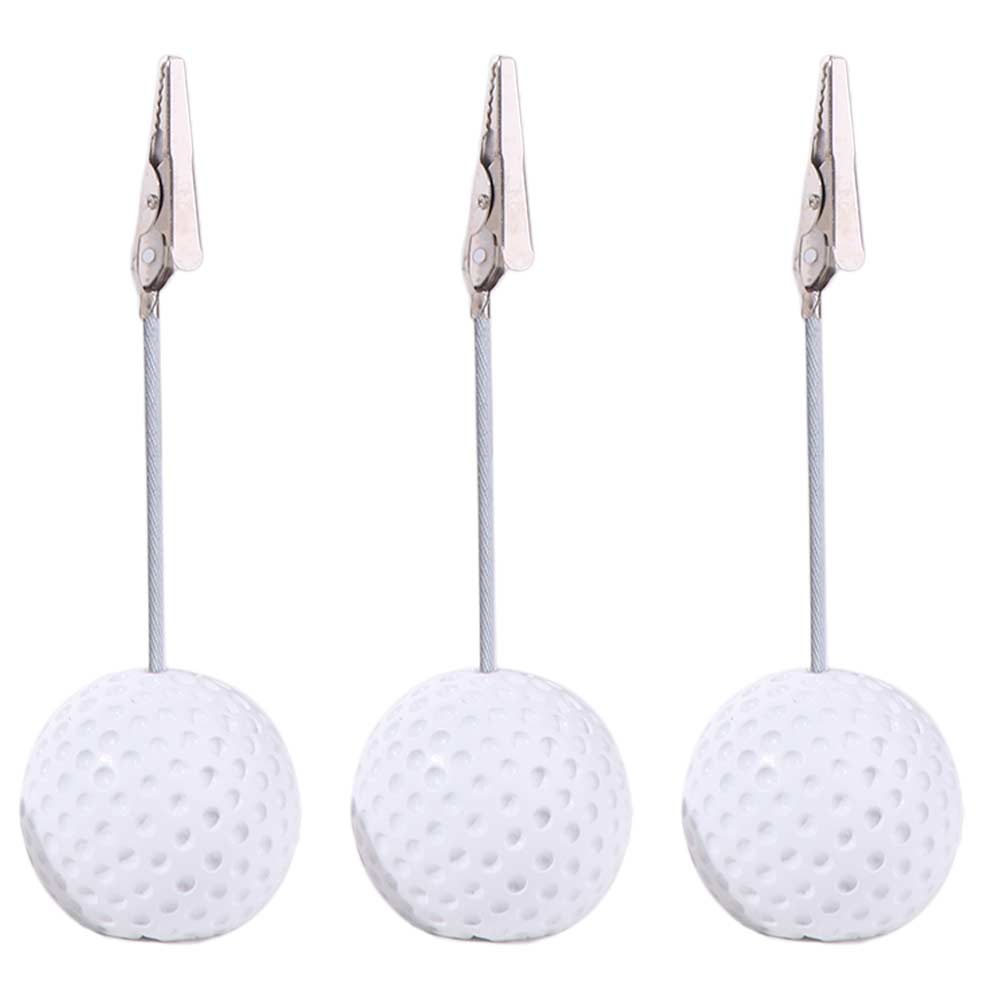 3pcs White Photo Clip Resin Memo Clamp Photo Holder Display Holder  Golf Event