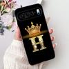For Google Pixel 9 Pro 9a Pixel9 Fashion New Crown Letter Phone Case For Google Pixel 9 Pixel9a 9Pro Black Silicone Soft Cases