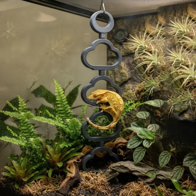 Reptile Climbing Ladder Terrarium Decor Anti-Slip Gecko Climbing Frame Hide Rest Platform For Crested Gecko Reptile Tank