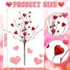 12 Pcs Valentine's Day Floral Picks Pink Artificial Berry Stems Heart Shaped Branch Heart Sprays Picks Flowers for Valentine's Day Mother's Day