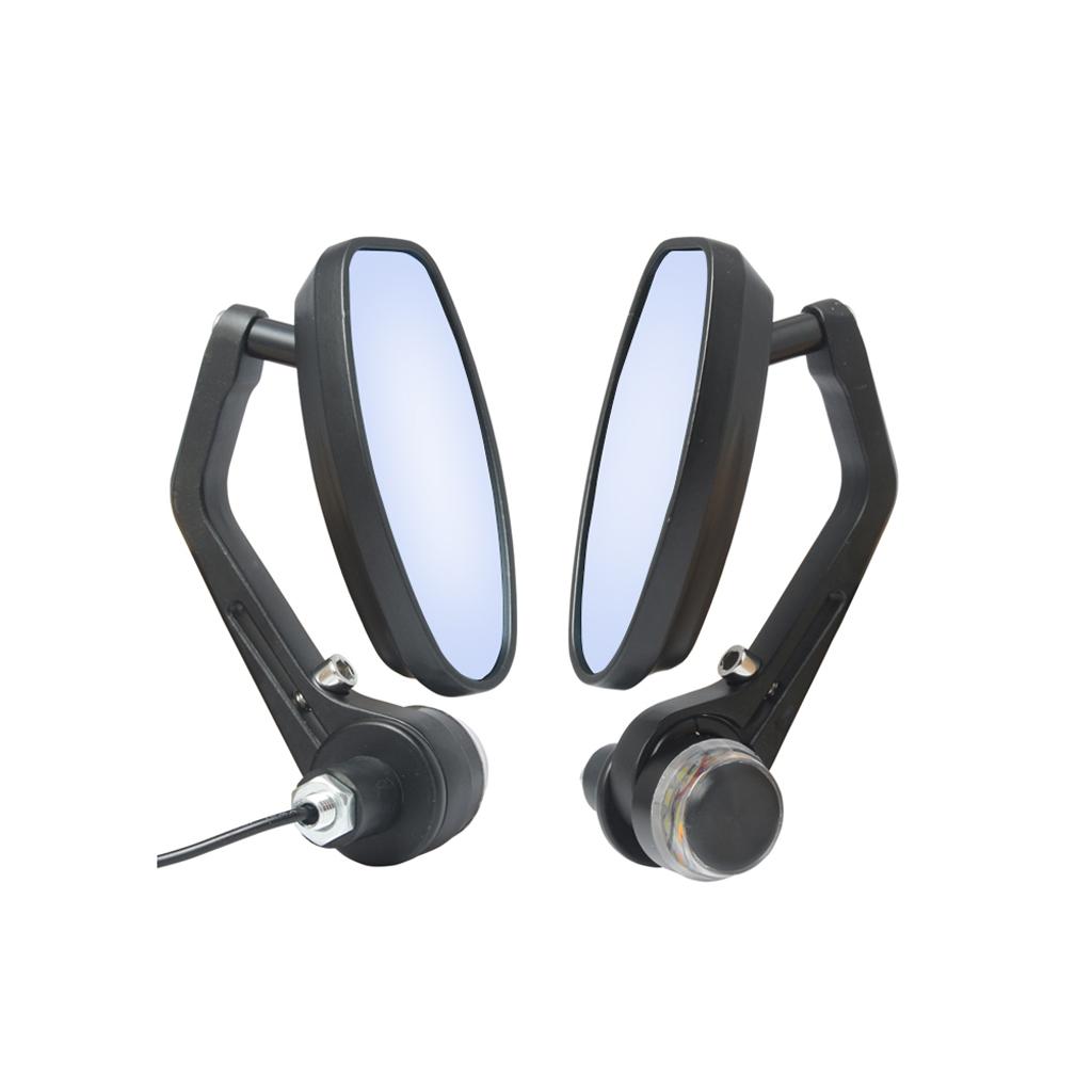 1 Pair Motorcycle Rearview Mirror Scooter Motocross Rearview Mirrors Electrombile Back Side Convex Mirror Universal 22mm