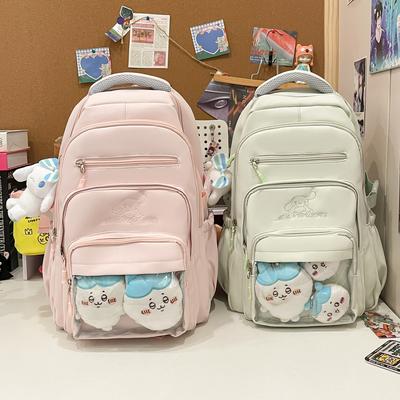 Japanese Transparent Academy Ba Chi Pain Bag Large Capacity High Value Student School Bag Junior High School Fashion Nylon Backpack