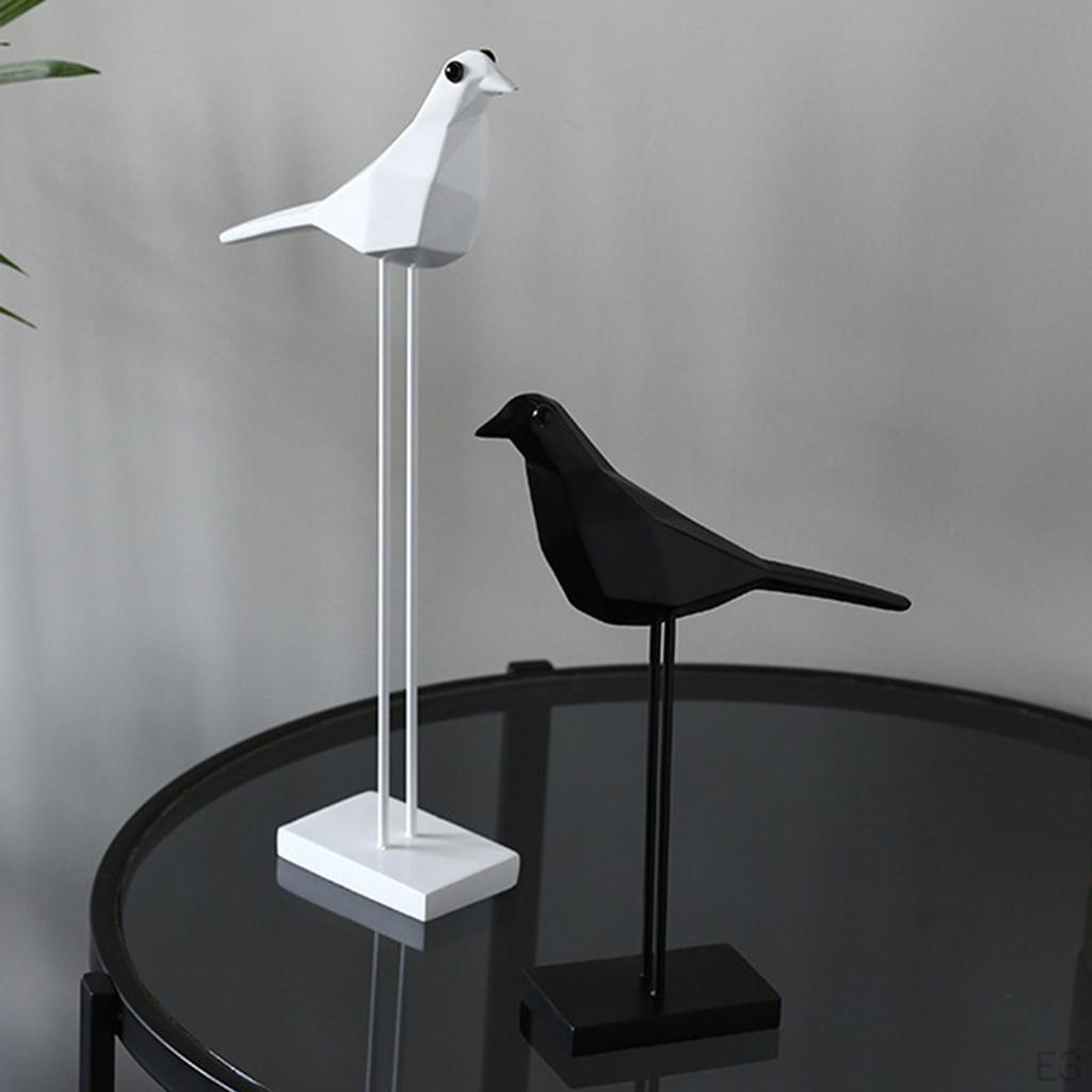 Bird Figure Sculpture Statue Resin Decorative Birds 19.5cm