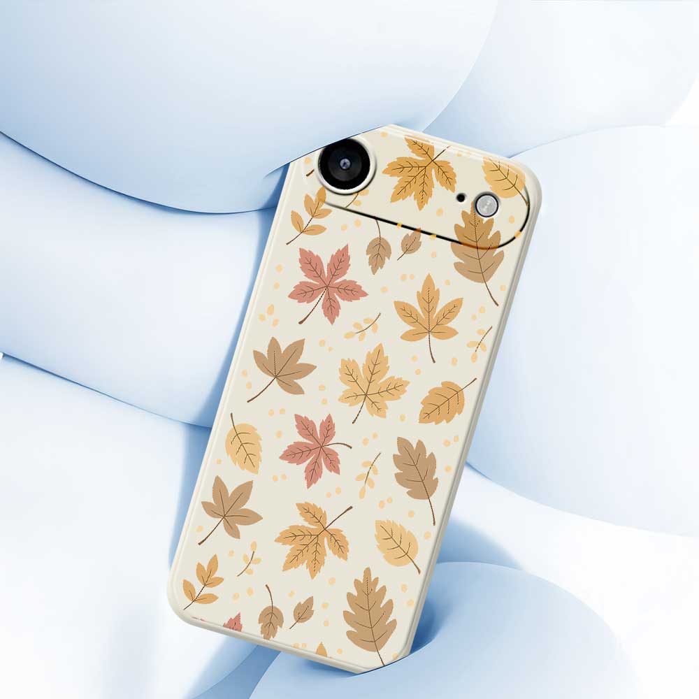 Für iPhone 17 Air Hülle Blätter Muster Druck Gerade Kante TPU Handy Rückseite