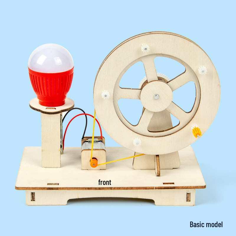 Hand-Crank Wooden Generator DIY Science Experiment Kit for Inventors