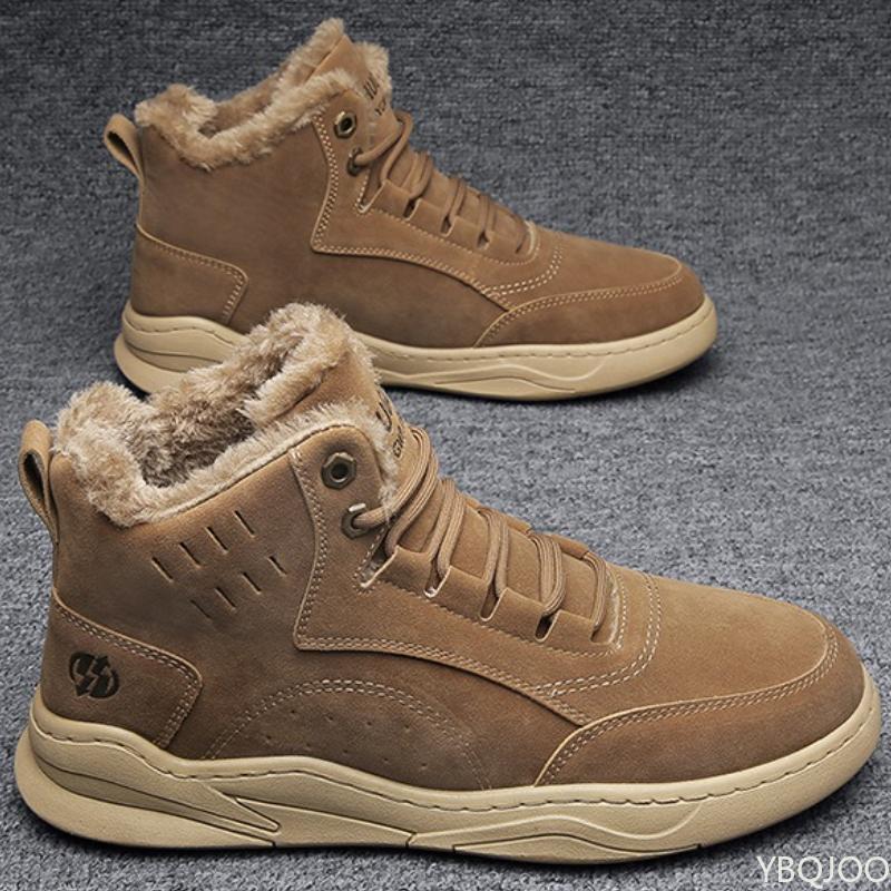 

Мода Модные универсальные рабочие туфли с высоким верхом мужские осенне-зимние новинки мужские хлопковые туфли теплые повседневные противоскользящие зимние ботинки 38