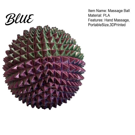 Tactile Sensory Toy 3D Printed Spiky Massage Ball Stress Relief Spiked Massager Anxiety Fidget Roller Plantar Fasciitis Physical Therapy Hand Tools