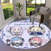 Re Zero Round Area Rug Carpet Rug For Living Room Bedroom Sofa Playroom Decor Nonslip Floor Mat