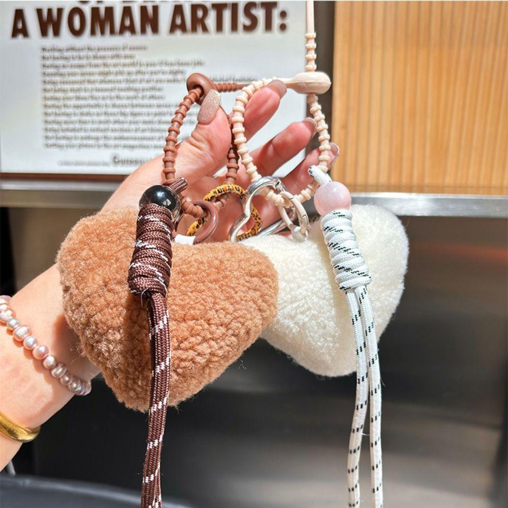 Fashion Braided Rope Chain Heart Shaped Handmade Pendant  Key Jewelry Accessoriy