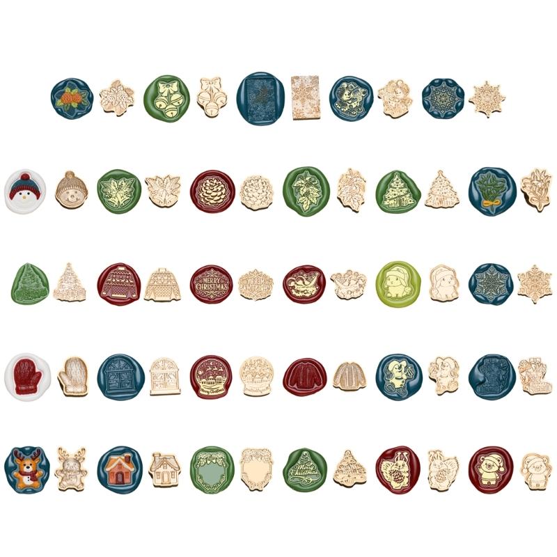 Christmas Seal Stamp Head Replacement, Embossed Seal Stamp Head for Seal Envelope, Invitations Scrapbooking Decoration