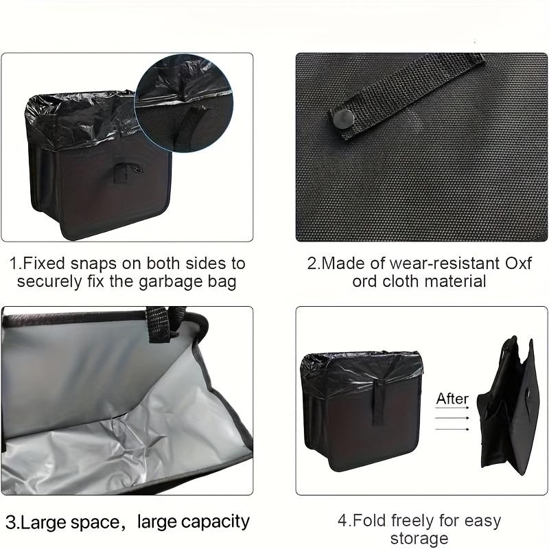 Foldable Car Trash Can: Hanging, Leakproof Storage Bag with Large Capacity for Car Interior Organizer