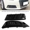2pcs for S4 Style Glossy Black Front Bumper Fog Light Grilles for A4 B9 2017‑2018