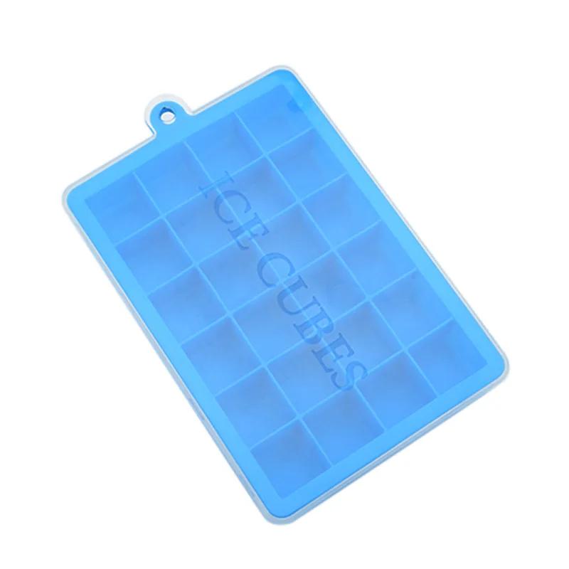 

Food Grade 24 Hole Silicon Tape Covered Ice Lattice Square Ice Box, Auxiliary Food, Fruit Puree Cheese Jelly Mold popsicle mold светло-синий