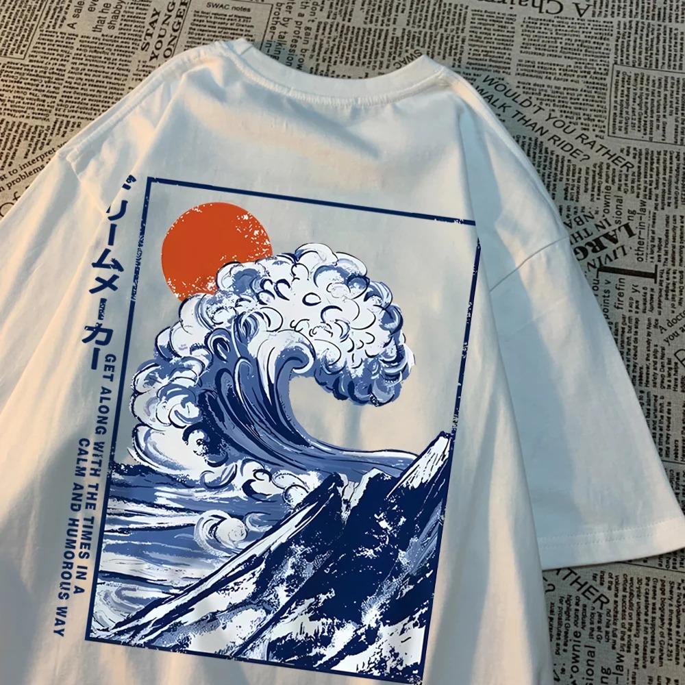 Japanese Style Limited To Getting Along In A Calm and Humorous Way Tshirt Mens Short Sleeved Hiphop Tshirt Casual Soft Top