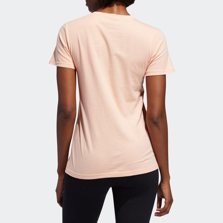 adidas T Shirts Women's Pink Crew Neck Moderate ED8145