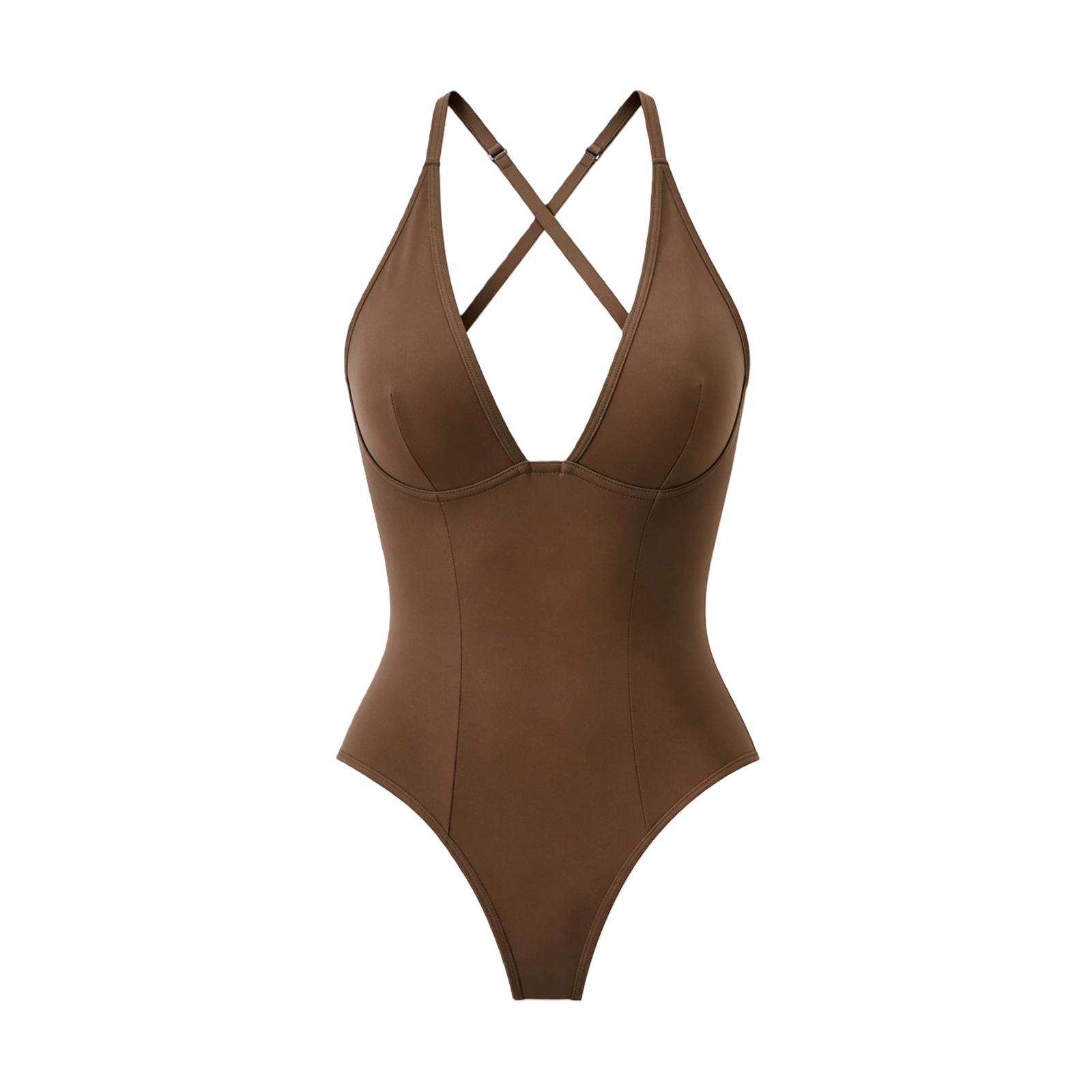 

Zeriluna Deep V Nude Bodysuit: Soft, Breathable & Skin-Friendly for Daily Comfort in Multiple Colors. Large