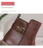 Women's Retro Round Toe Side Zipper Martin Boots - Short Tube, Thick Sole, Flat Bottom, British Style, Plus Size Available.