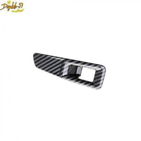 Carbon Fiber Tailgate Rear Door Button Cover Trim Fit For Volkswagen