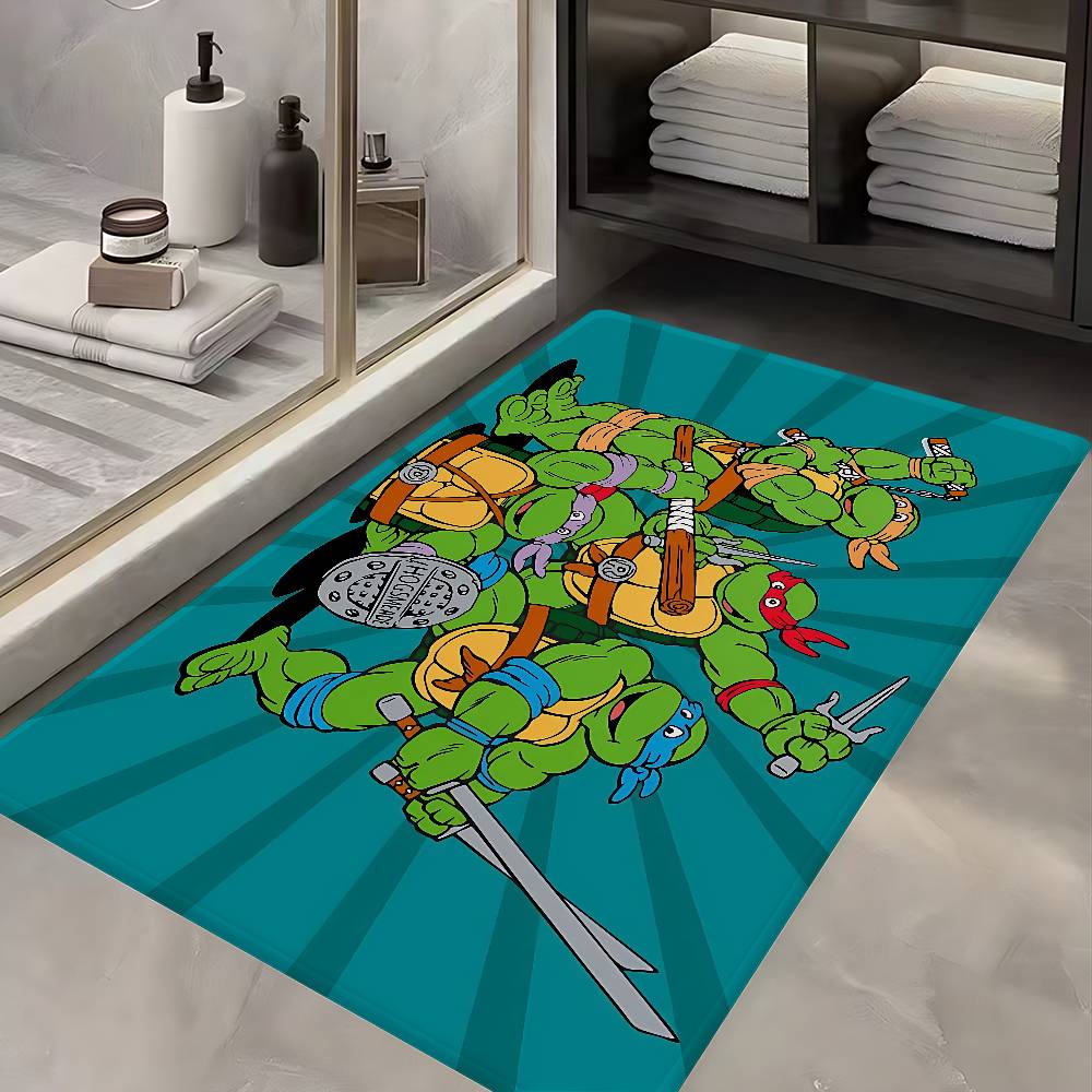 Anime N-Ninja Turtles Floor Mat Anti-slip Absorb Water Long Strip Cushion Bedroon Mat Alfombra
