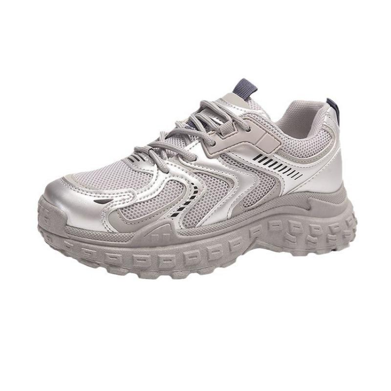 Dad shoes spring and summer new fashion color matching lace-up casual women's shoes student running sports shoes