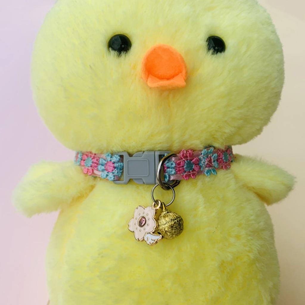 Adjustable Pet Cat Collar With Bell  Kitten Puppy Necklace Adjustable Buckle Colorful Lace Neck Ring Pet Accessories