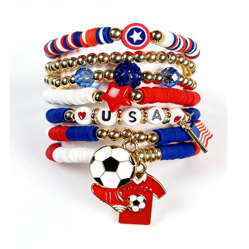World Cup Fan Bracelet - Argentina, France, Mexico Football Supporters