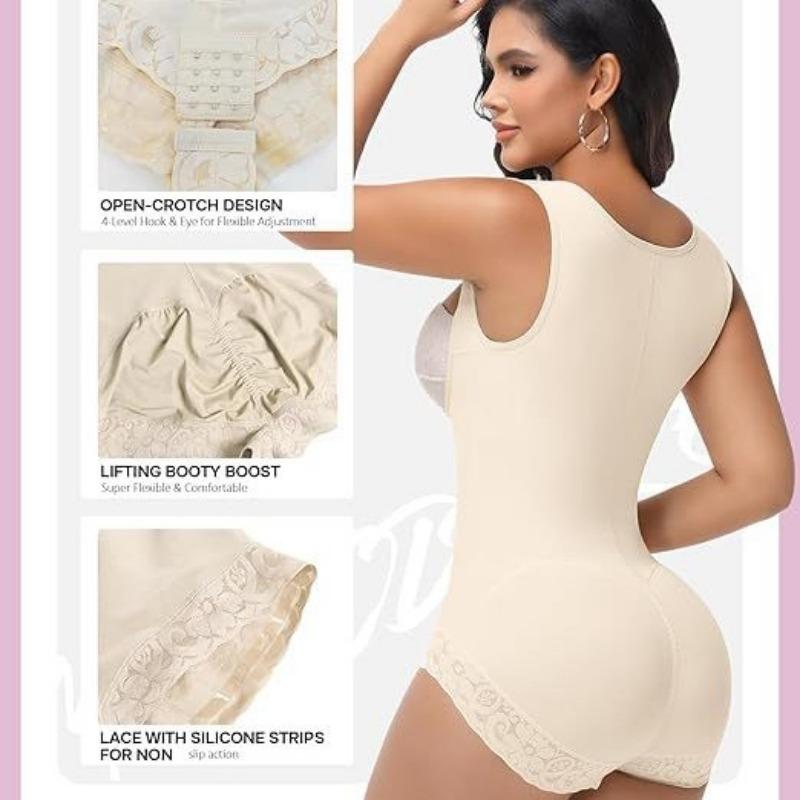 Full Body Shaper Corset With Adjustable Straps And Front Hooks