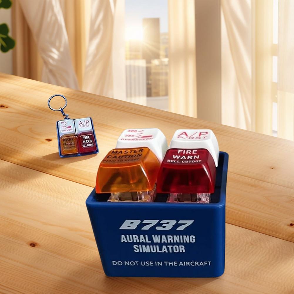 Airplane Alert Keychain with LED Light Pilot Keychain for Aviation Fans Handbag Women Men