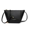 First layer cowhide women's bag, genuine leather lychee pattern bucket bag, underarm bag, large capacity shoulder messenger bag.